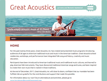 Tablet Screenshot of greatacoustics.org
